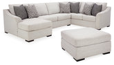 Diamond Furniture - Ashley Furniture - Koralynn 3-Piece Sectional and Oversized Accent Ottoman - 3-Piece Sectional and Oversized Accent Ottoman - 54102U1