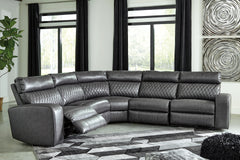 Diamond Furniture - Ashley Furniture - Samperstone 5-Piece Power Reclining Sectional - 5-Piece Power Reclining Sectional - 55203S1