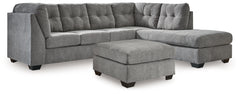 Diamond Furniture - Ashley Furniture - Marleton 2-Piece Sectional and Ottoman - 2-Piece Sectional and Ottoman - 55305U1
