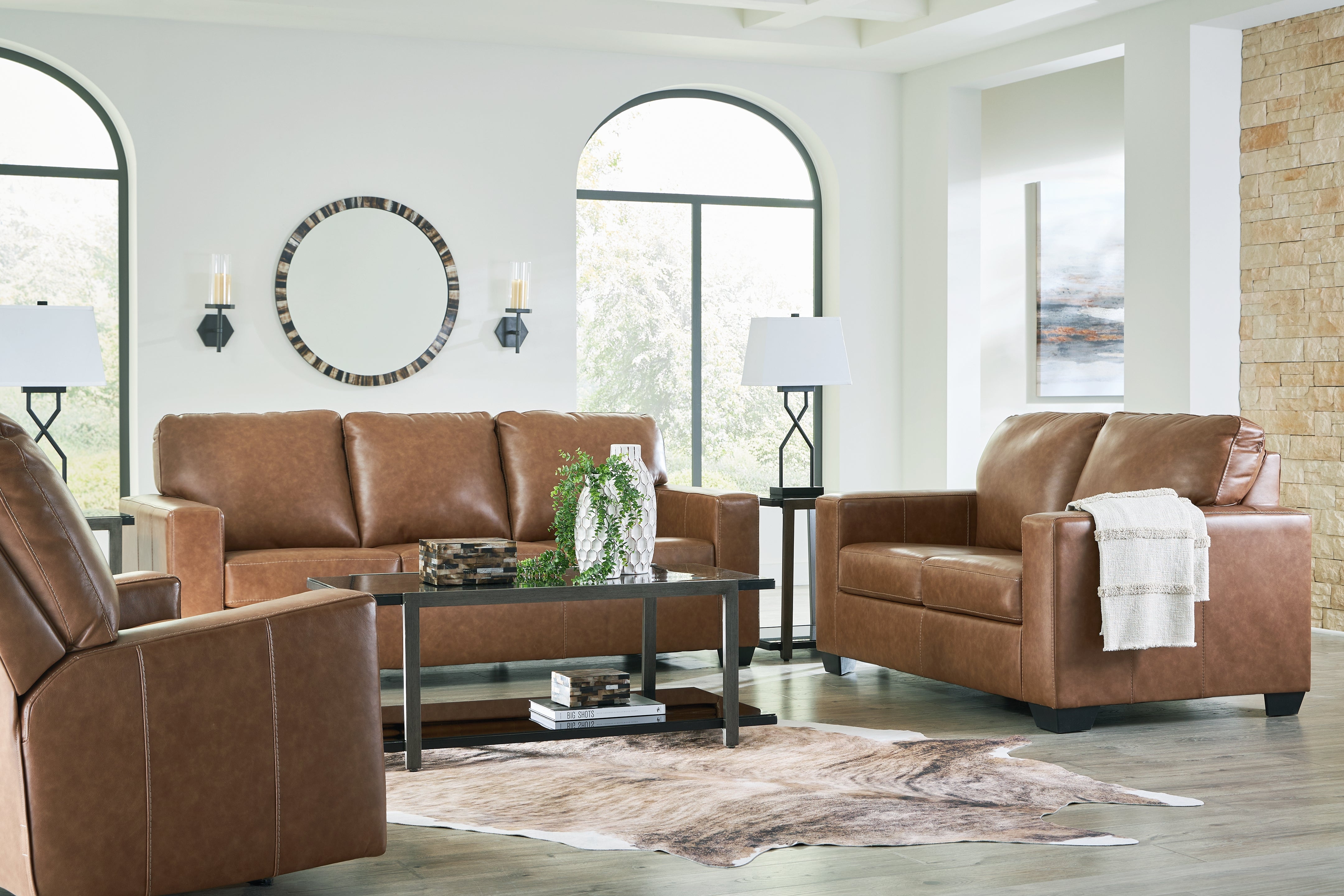 Diamond Furniture - Ashley Furniture - Bolsena Sofa, Loveseat and Recliner - Sofa, Loveseat and Recliner - 55603U2