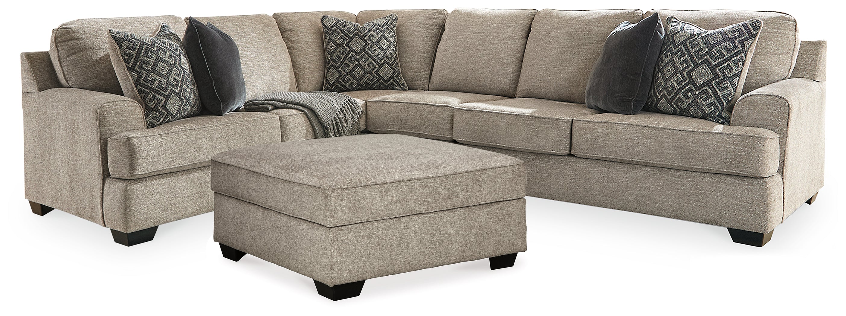 Diamond Furniture - Ashley Furniture - Bovarian 3-Piece Sectional and Ottoman - 3-Piece Sectional and Ottoman - 56103U3