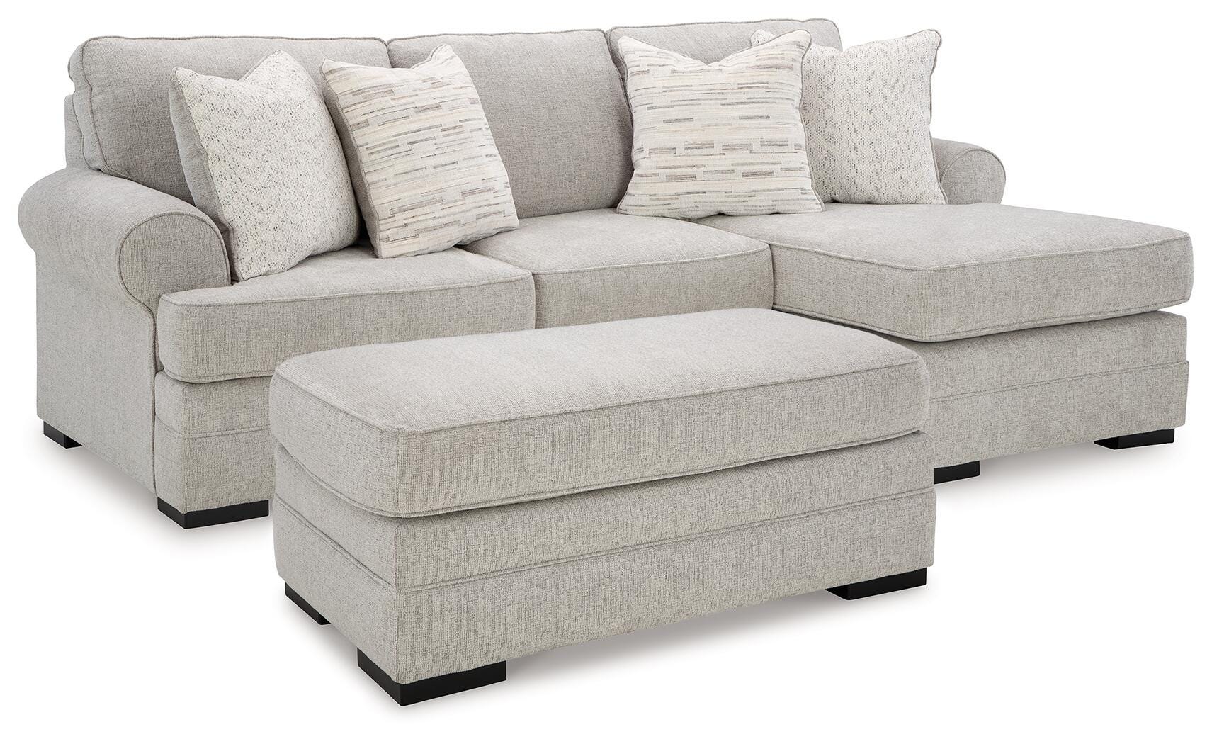 Diamond Furniture - Ashley Furniture - Eastonbridge Sofa Chaise and Ottoman - Sofa Chaise and Ottoman - 56603U4