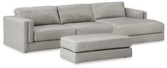 Diamond Furniture - Ashley Furniture - Amiata 2-Piece Sectional with Chaise and Ottoman - 2-Piece Sectional with Chaise and Ottoman - 57404U1