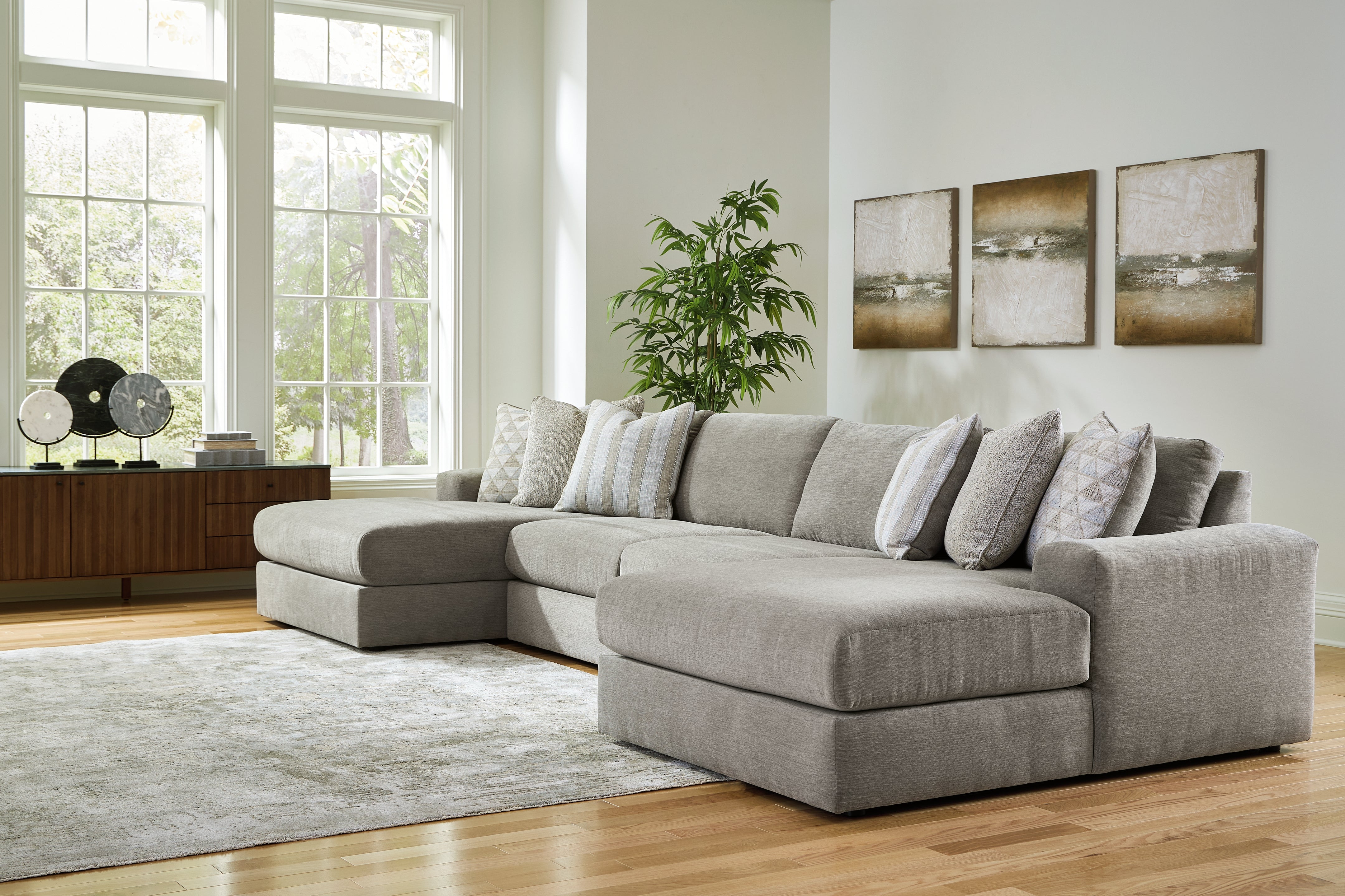 Diamond Furniture - Ashley Furniture - Avaliyah 4-Piece Double Chaise Sectional - RAF 4-Piece Double Chaise Sectional - 58103S11