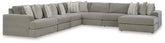 Diamond Furniture - Ashley Furniture - Avaliyah 7-Piece Sectional with Chaise - RAF 7-Piece Sectional with Chaise - 58103S10