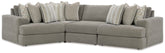Diamond Furniture - Ashley Furniture - Avaliyah 4-Piece Sectional - RAF 4-Piece Sectional - 58103S5