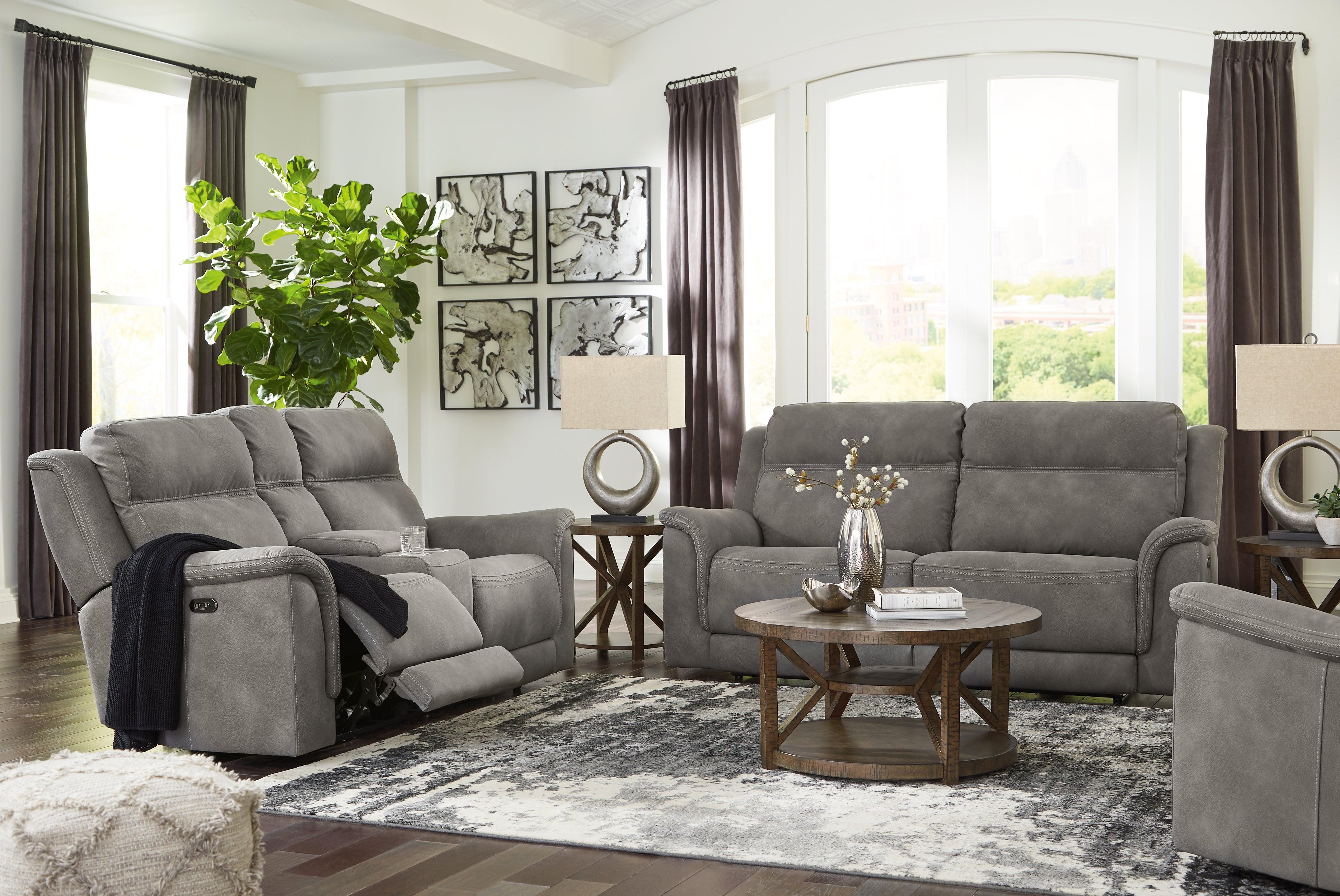 Diamond Furniture - Ashley Furniture - Next-Gen DuraPella Power Reclining Sofa, Loveseat and Recliner - Power Reclining Sofa, Loveseat and Recliner - 59301U4