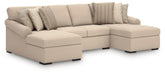 Diamond Furniture - Ashley Furniture - LadyMae 3-Piece Sectional with Chaise - RAF 3-Piece Sectional with Chaise - 59404S5