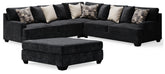 Diamond Furniture - Ashley Furniture - Lavernett 3-Piece Sectional and Oversized Ottoman - 3-Piece Sectional and Oversized Ottoman - 59603U3