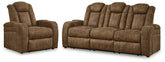 Diamond Furniture - Ashley Furniture - Wolfridge Power Reclining Sofa and Power Recliner - Power Reclining Sofa and Power Recliner - 60703U3