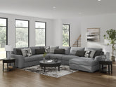 Diamond Furniture - Ashley Furniture - Bealton 6-Piece Sectional with Chaise - RAF 6-Piece Sectional with Chaise - 61305S12