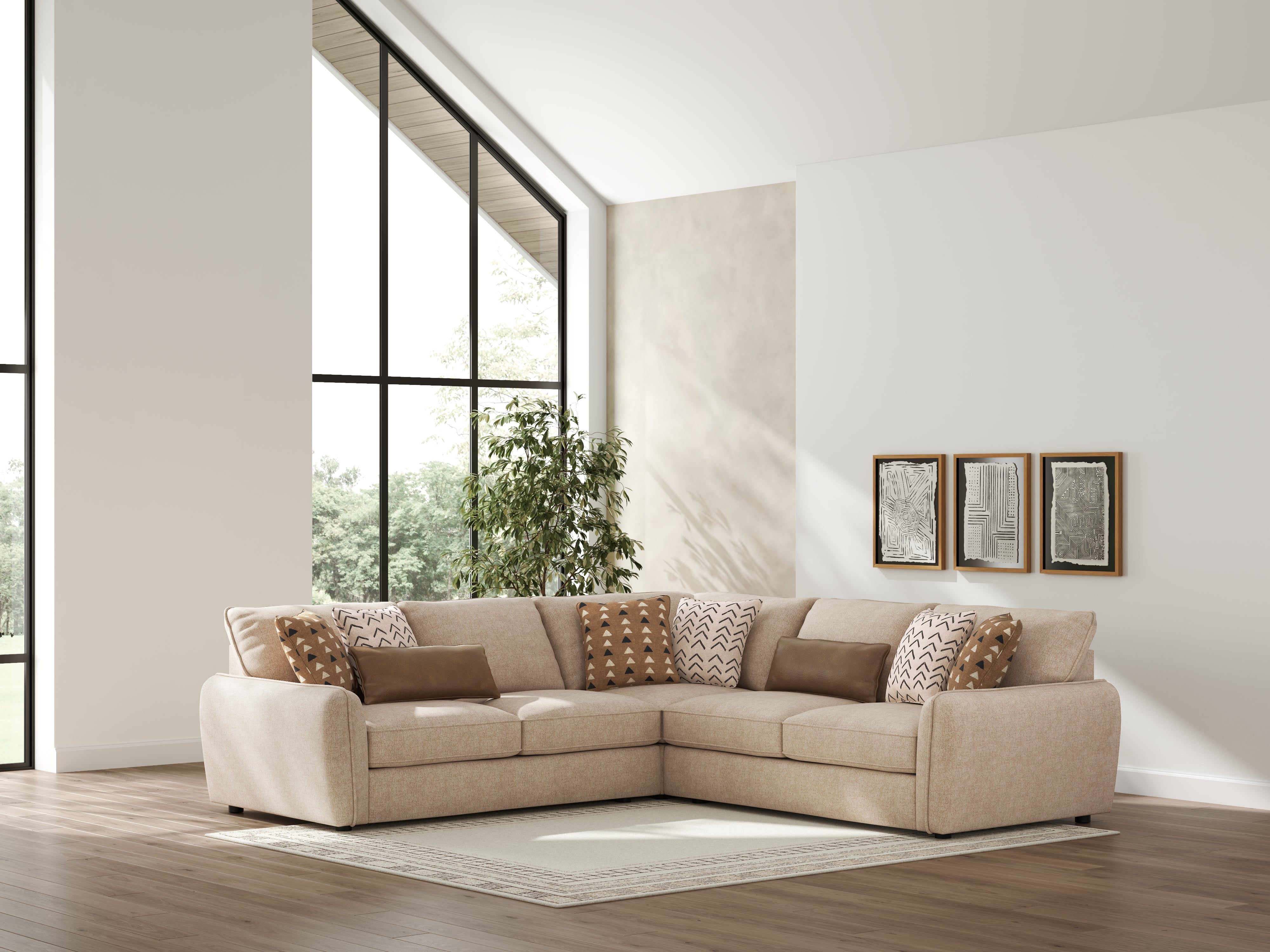 Diamond Furniture - Ashley Furniture - Seyler 3-Piece Sectional - LAF 3-Piece Sectional - 61405S1