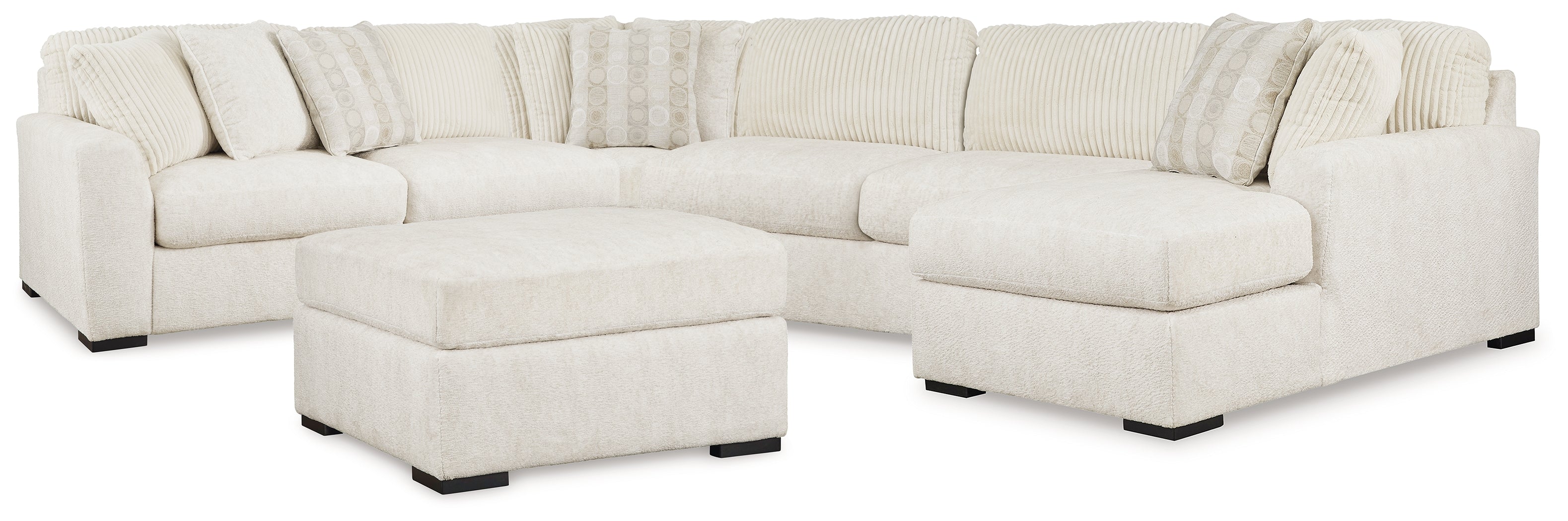 Diamond Furniture - Ashley Furniture - Chessington 4-Piece Sectional and Oversized Accent Ottoman - 4-Piece Sectional and Oversized Accent Ottoman - 61904U1