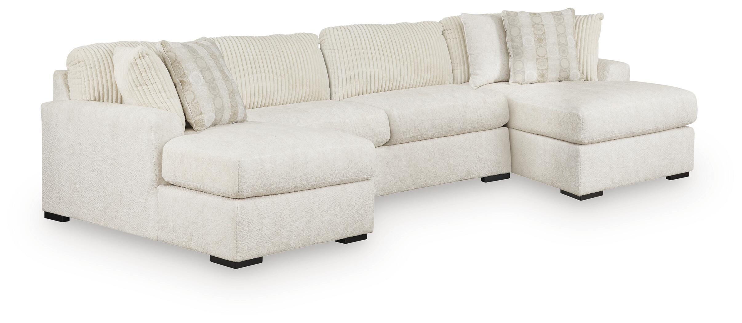 Diamond Furniture - Ashley Furniture - Chessington 3-Piece Sectional with Double Chaise - RAF 3-Piece Sectional with Double Chaise - 61904S6