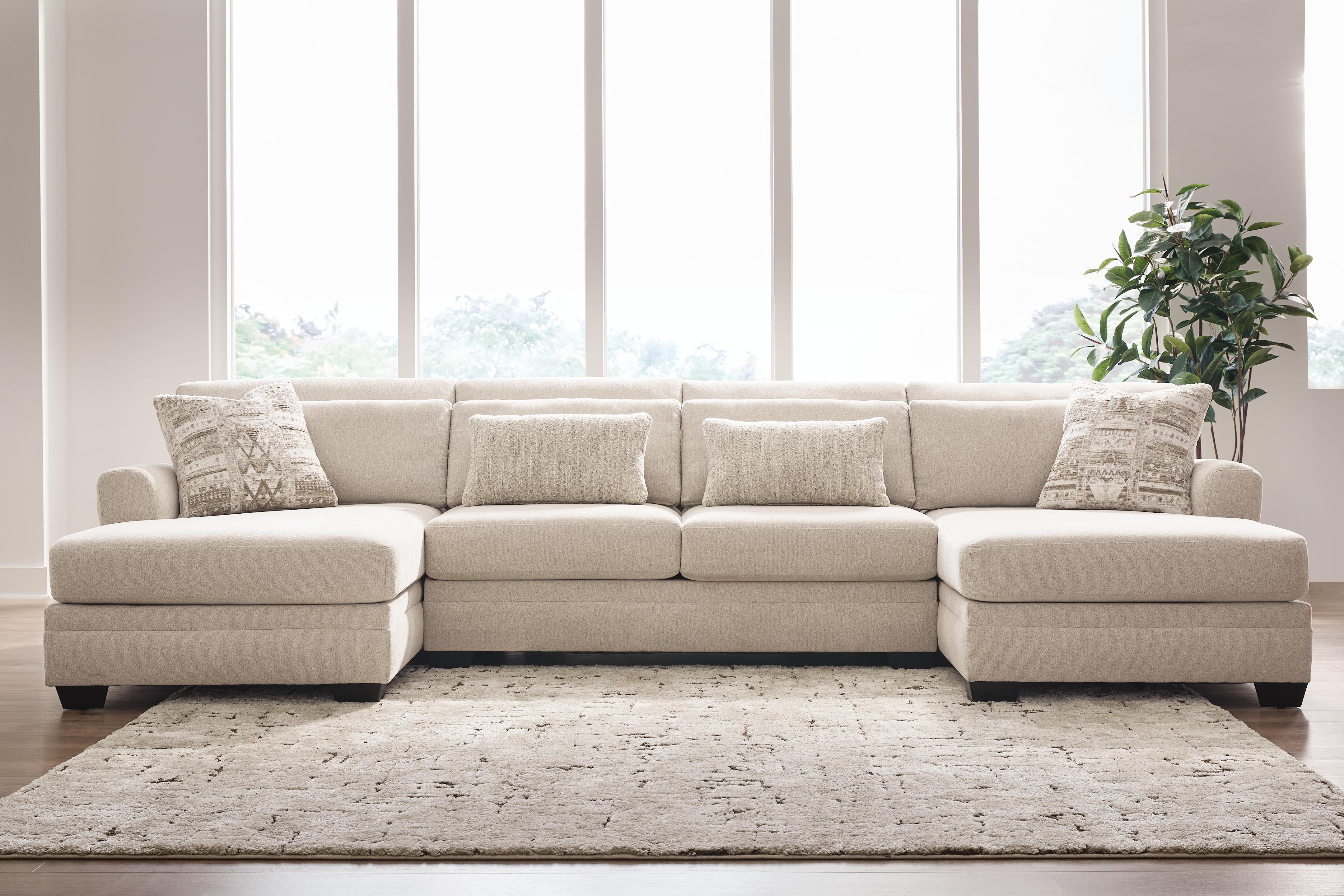 Diamond Furniture - Ashley Furniture - Mandi Point 3-Piece Double Chaise Sectional - RAF 3-Piece Double Chaise Sectional - 62606S7