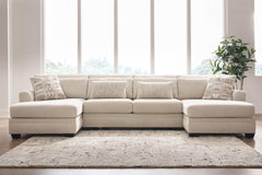 Diamond Furniture - Ashley Furniture - Mandi Point 3-Piece Double Chaise Sectional - RAF 3-Piece Double Chaise Sectional - 62606S7