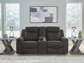 Diamond Furniture - Ashley Furniture - Brysonview Reclining Loveseat with Console - DBL Rec Loveseat w/Console - 6360594