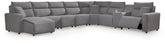 Diamond Furniture - Ashley Furniture - Modmax II 8-Piece Power Reclining Sectional with Console - 8-Piece Power Reclining Sectional with Console - 65906S47