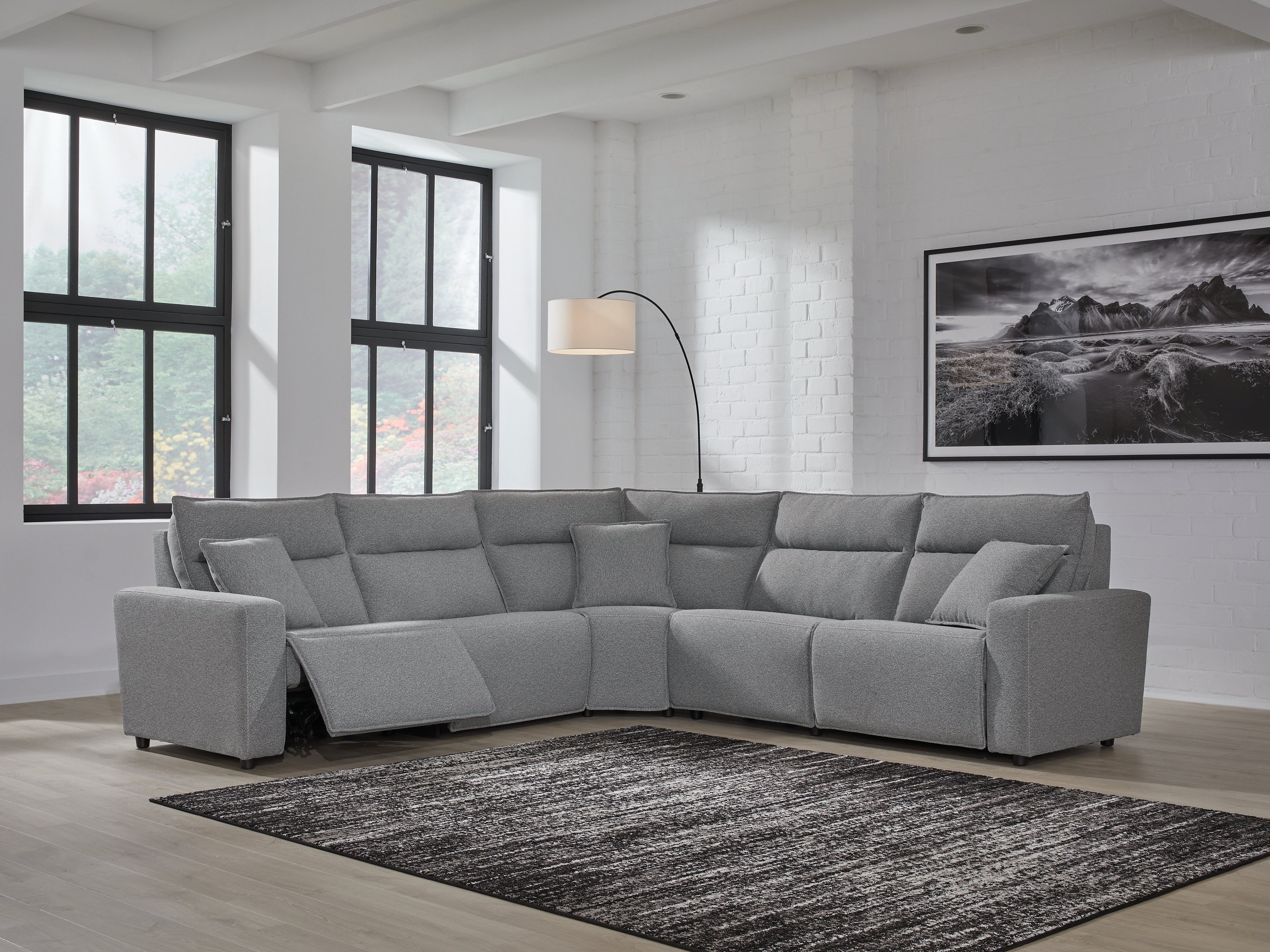 Diamond Furniture - Ashley Furniture - ModMax II 5-Piece Power Reclining Sectional - 5-Piece Power Reclining Sectional - 65906S8