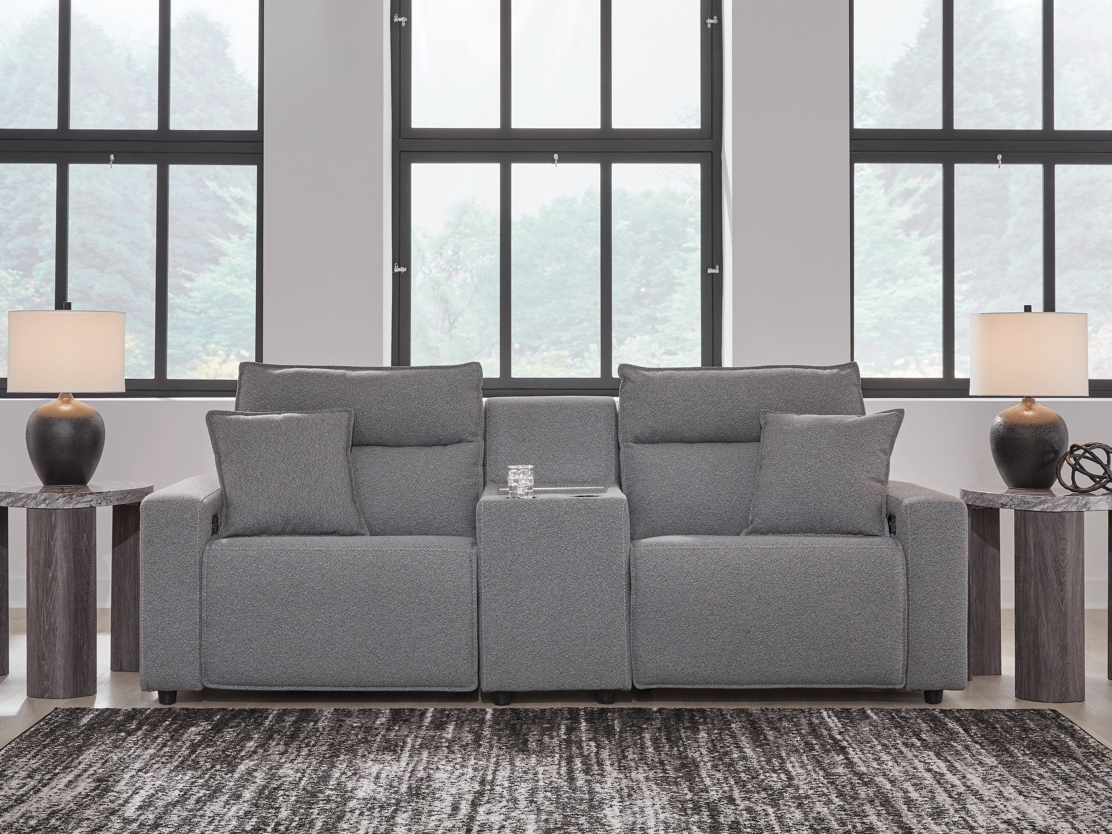 Diamond Furniture - Ashley Furniture - Modmax II 3-Piece Power Reclining Sectional with Console - 3-Piece Power Reclining Sectional with Console - 65906S3