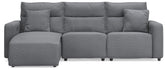 Diamond Furniture - Ashley Furniture - Modmax II 3-Piece Reclining Sofa Chaise - 3-Piece Reclining Sofa Chaise - 65906S23