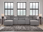Diamond Furniture - Ashley Furniture - Modmax II 5-Piece Power Reclining Sectional with Chaise and Consoles - 5-Piece Power Reclining Sectional with Chaise and Consoles - 65906S16