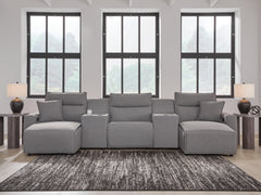 Diamond Furniture - Ashley Furniture - Modmax II 5-Piece Power Reclining Sectional with Chaise and Consoles - 5-Piece Power Reclining Sectional with Chaise and Consoles - 65906S16