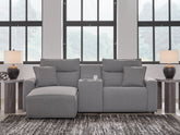 Diamond Furniture - Ashley Furniture - Modmax II 3-Piece Power Reclining Sectional with Chaise and Console - 3-Piece Power Reclining Sectional with Chaise and Console - 65906S17