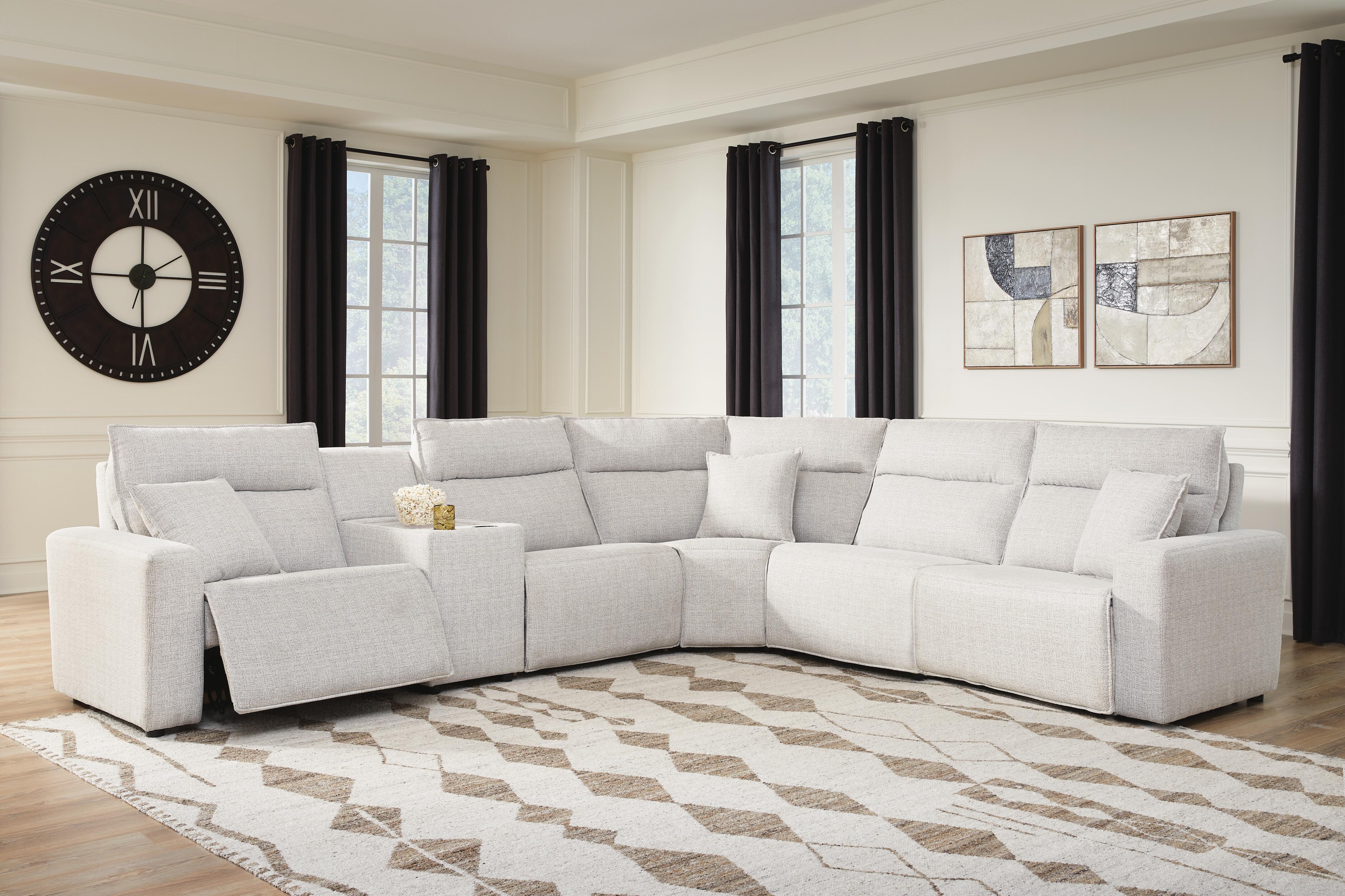 Diamond Furniture - Ashley Furniture - Modmax II 6-Piece Power Reclining Sectional with Console - 6-Piece Power Reclining Sectional with Console - 65907S10