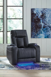 Diamond Furniture - Ashley Furniture - Feazada Power Recliner - PWR Recliner/ADJ Headrest - 6620613