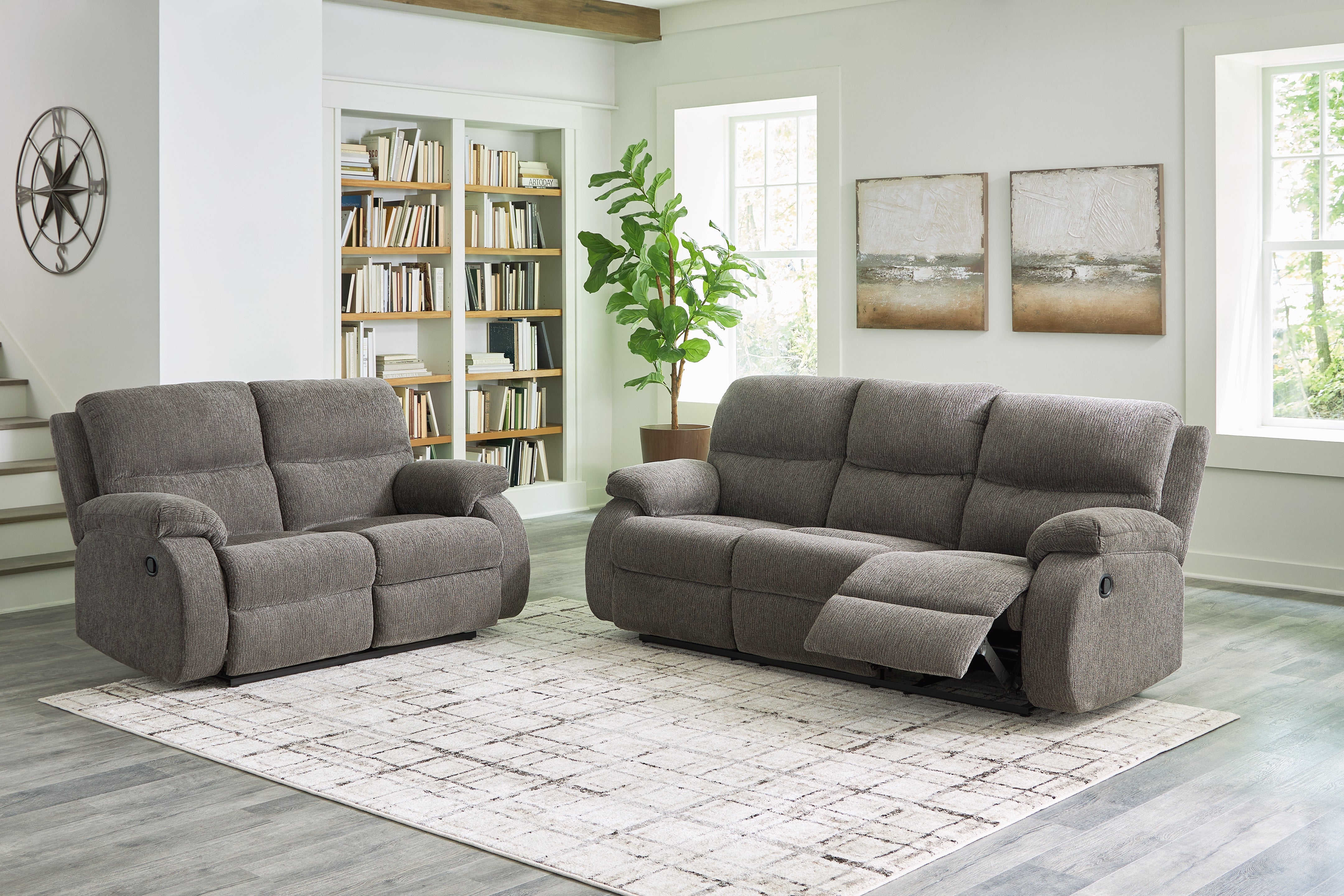 Diamond Furniture - Ashley Furniture - Scranto Reclining Sofa and Loveseat - Reclining Sofa and Loveseat - 66502U1