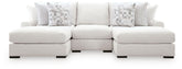 Diamond Furniture - Ashley Furniture - Misty-Lakes 3-Piece Double Chaise Sectional - RAF 3-Piece Double Chaise Sectional - PC66906S7