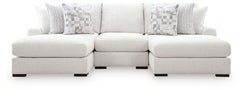 Diamond Furniture - Ashley Furniture - Misty-Lakes 3-Piece Double Chaise Sectional - RAF 3-Piece Double Chaise Sectional - PC66906S7