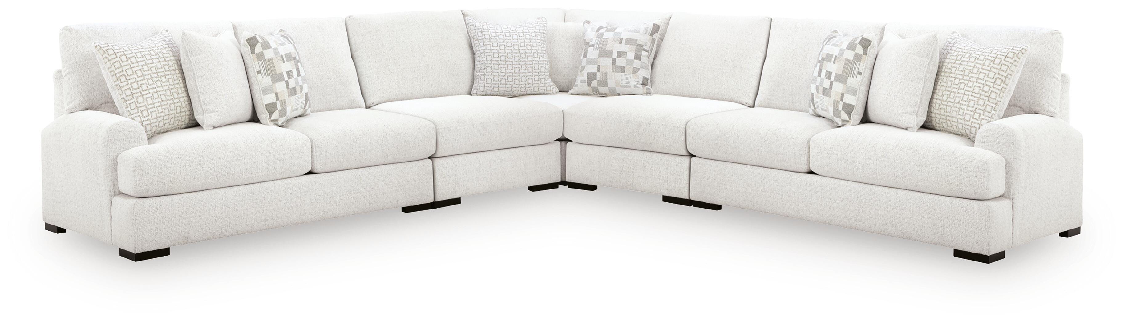 Diamond Furniture - Ashley Furniture - Misty-Lakes 5-Piece Sectional - RAF 5-Piece Sectional - PC66906S6