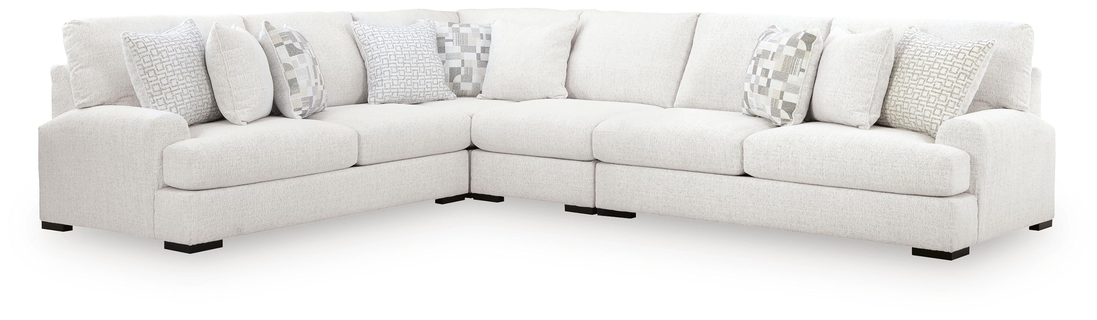 Diamond Furniture - Ashley Furniture - Misty-Lakes 4-Piece Sectional - RAF 4-Piece Sectional - PC66906S5