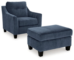 Diamond Furniture - Ashley Furniture - Amity Bay Chair and Ottoman - Chair and Ottoman - 67206U1