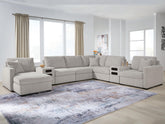 Diamond Furniture - Ashley Furniture - ModMax Luxe 8-Piece Sectional with Chaise and Audio Consoles - RAF 8-Piece Sectional with Chaise and Audio Consoles - 68605S41