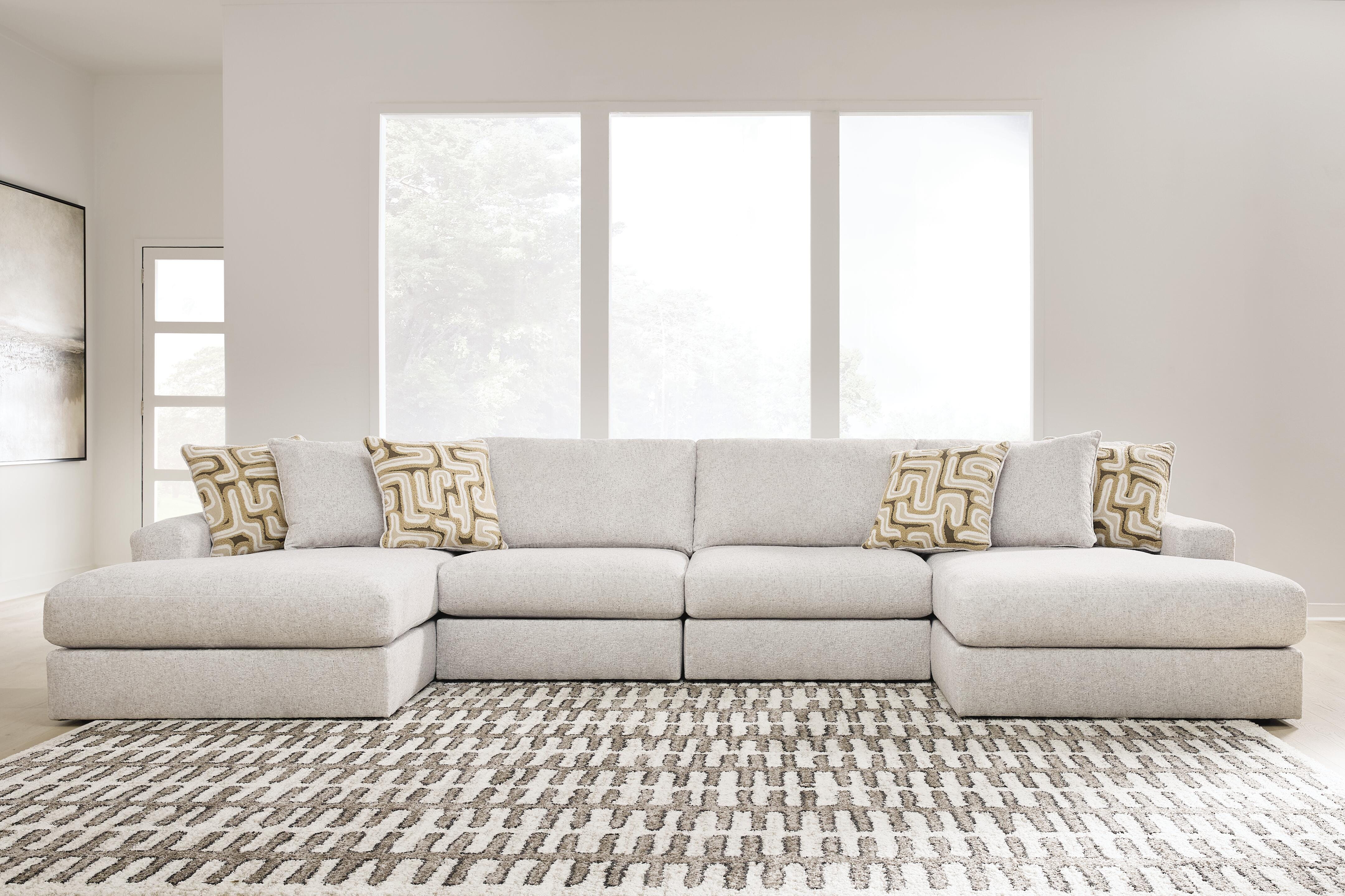 Diamond Furniture - Ashley Furniture - Kestrie 4-Piece Double Chaise Sectional - 4-Piece Double Chaise Sectional - PC68706S9