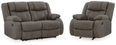 Diamond Furniture - Ashley Furniture - First Base Reclining Loveseat and Recliner - Reclining Loveseat and Recliner - 68804U4