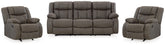 Diamond Furniture - Ashley Furniture - First Base Reclining Sofa and 2 Recliners - Reclining Sofa and 2 Recliners - 68804U6