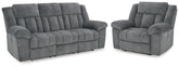 Diamond Furniture - Ashley Furniture - Tip-Off Power Reclining Sofa and Recliner - Power Reclining Sofa and Recliner - 69304U3