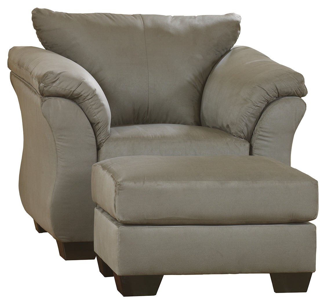 Diamond Furniture - Ashley Furniture - Darcy Chair and Ottoman - Chair and Ottoman - 75005U7