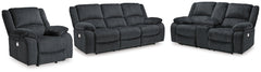 Diamond Furniture - Ashley Furniture - Draycoll Power Reclining Sofa, Loveseat and Recliner - Power Reclining Sofa, Loveseat and Recliner - 76504U5