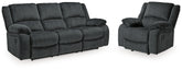 Diamond Furniture - Ashley Furniture - Draycoll Reclining Sofa and Recliner - Reclining Sofa and Recliner - 76504U3