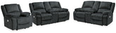 Diamond Furniture - Ashley Furniture - Draycoll 2 Power Reclining Loveseats and Recliner - 2 Power Reclining Loveseats and Recliner - 76504U6