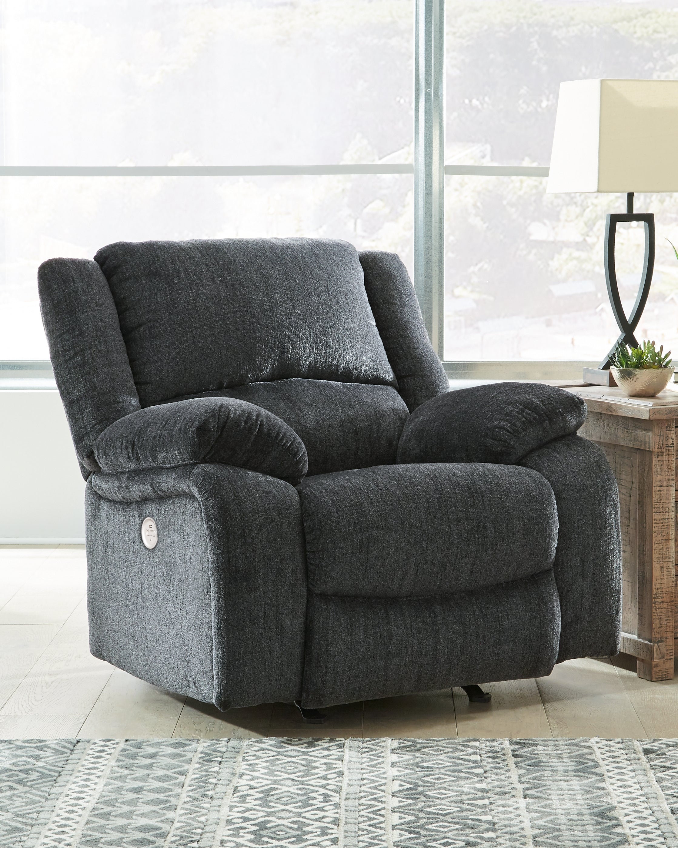 Diamond Furniture - Ashley Furniture - Draycoll Power Recliner - Power Rocker Recliner - 7650498