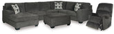 Diamond Furniture - Ashley Furniture - Ballinasloe 3-Piece Sectional, Recliner and Ottoman - 3-Piece Sectional, Recliner and Ottoman - 80703U2