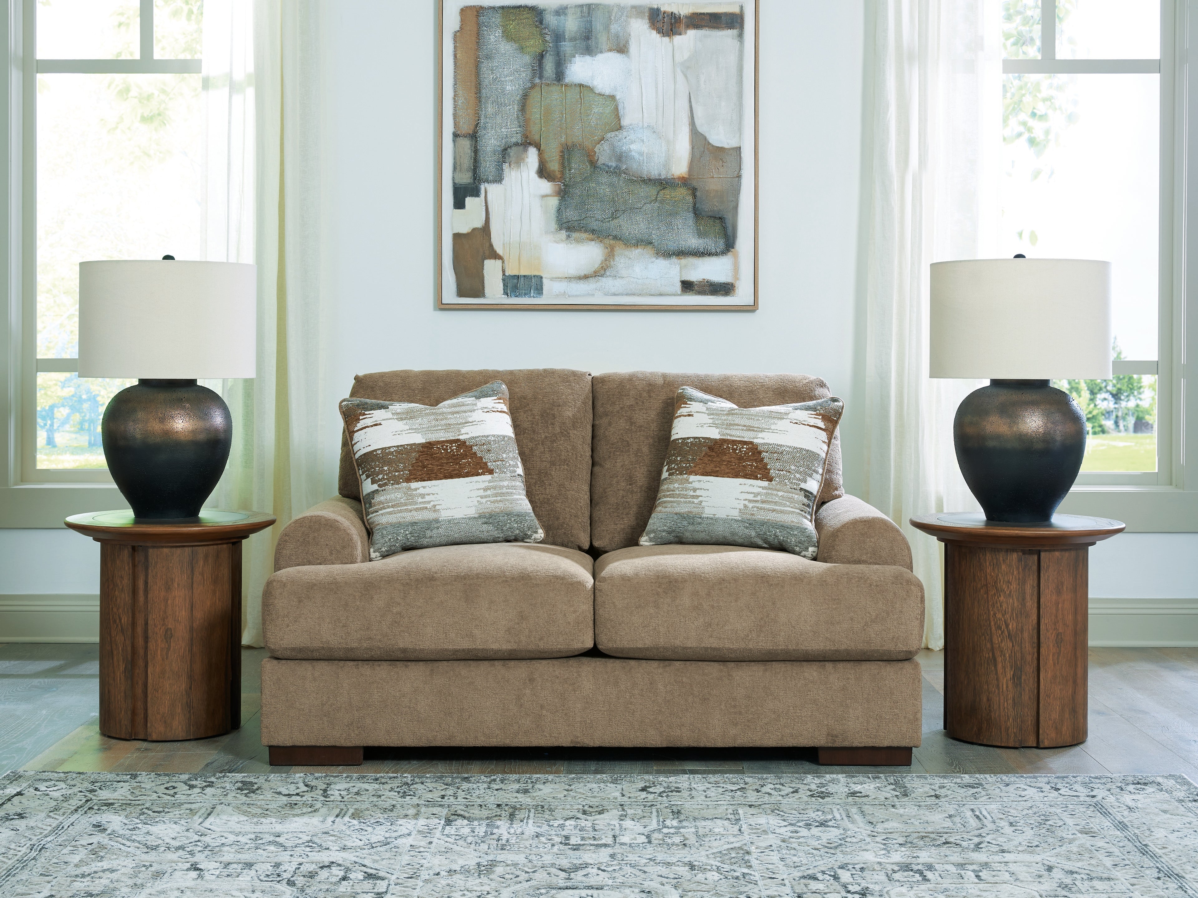 Diamond Furniture - Ashley Furniture - Jayne Park Loveseat - Loveseat - PC8150535