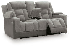 Mixed Motion Power Reclining Loveseat with Console