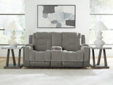 Diamond Furniture - Ashley Furniture - Mixed Motion Power Reclining Loveseat with Console - PWR REC Loveseat/CON/ADJ HDRST - PC8350518